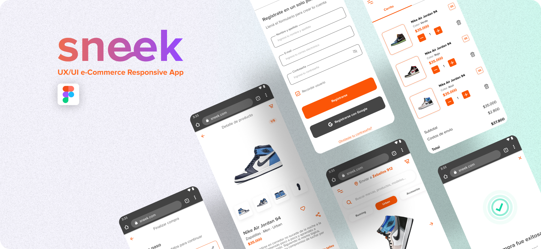 Sneek — E-Commerce Responsive App (UI Challenge)